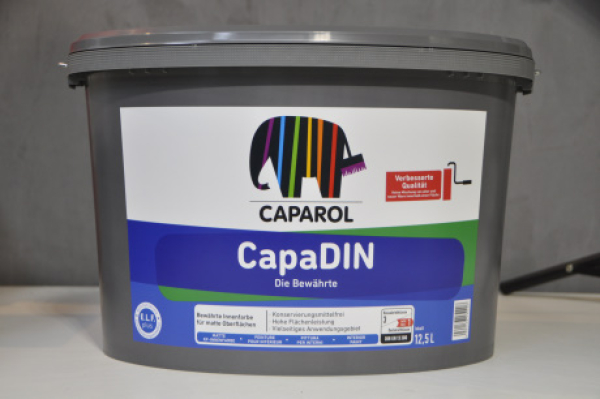 Caparol CapaDIN Innenwandfarbe Weiß (waschbeständig) 12,5 Ltr.
